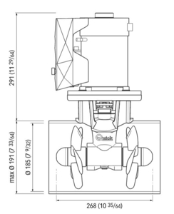 Kit - Quick BTQ 185-65 Premčni thruster, dvojna elisa,