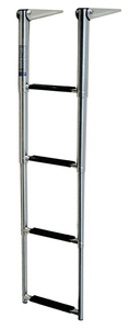 Teleskopska lestev inox 4 stopničke, 113cm x 30cm