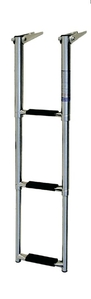 Teleskopska lestev inox 3 stopničke , 90cm x 30cm