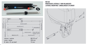 Cilinder za pogonske noge MC150, čelni, nebalansiran do 150 KM