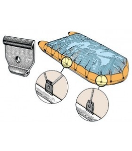Kljukice za cerade gumenjakov bela