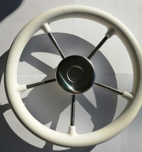Pet kraki volan, 325 mm, bel in inox, UV odporen