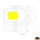 Podolgovata podvodna luč 1 LED RGB 30W 12-24V, 124x103 mm