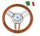 Volan Genius premera 35 cm, inox in teak