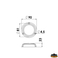 Vodotesna luč s prozornim pleksi steklom za vgradnjo s 5 LED diodami
