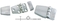 Pokriti inox tečaj (pant) 57x40 mm nesimetričen, AISI 316