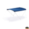 Bimini aluminij 2 loka moder, podolgovat, UV odporen 130x110x180 cm spoj z elastiko