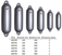 Bokobran klasične oblike, sivi, 180x600 mm