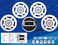 Stereo sistem AM FM MP3 USB, Bluetooth + 4 zvočniki 80W Ø 147 mm LED
