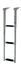 Teleskopska lestev inox 3 stopničke , 90cm x 30cm