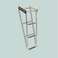 Zložljiva teleskopska inox lestev 29x36 cm, 3 stopničke