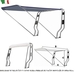 Zložljiv bimini za rollbar širine 215cm, moder