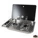 Plinski štednjak 530x340 mm, 2 plamenika, stakleni pokrov, model FC1336
