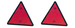 Odsevnik, trikotnik